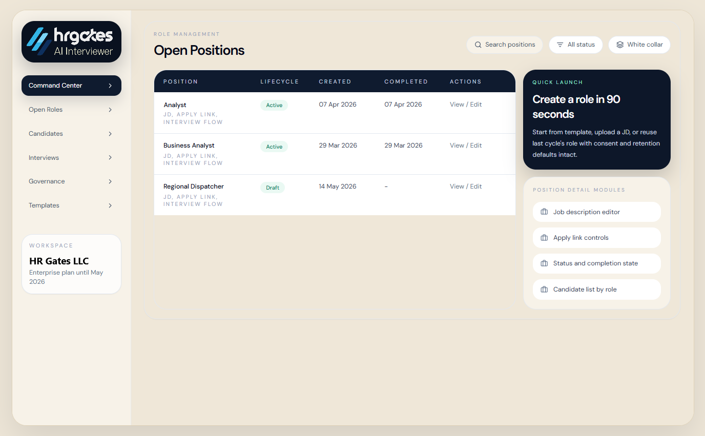 Open Positions